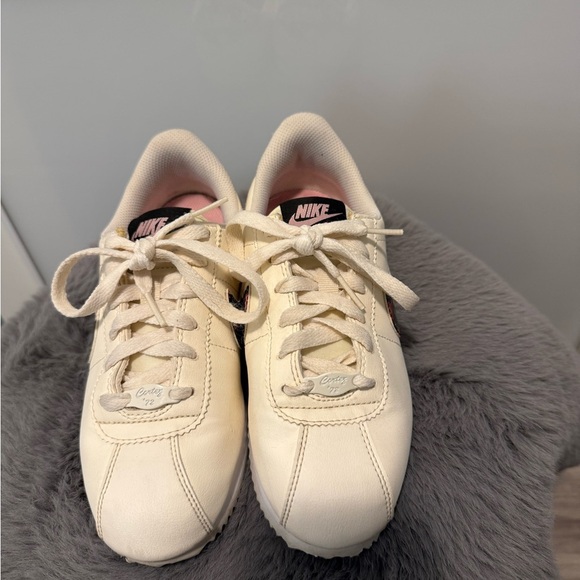 Nike Women's Floral Cream Cortez Sneakers - Picture 6 of 7